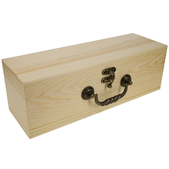 WE Games Wooden Treasure Box with Latch