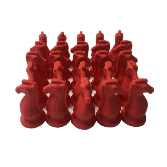 WE Games Red Chess Knight Erasers (Pack of 25)