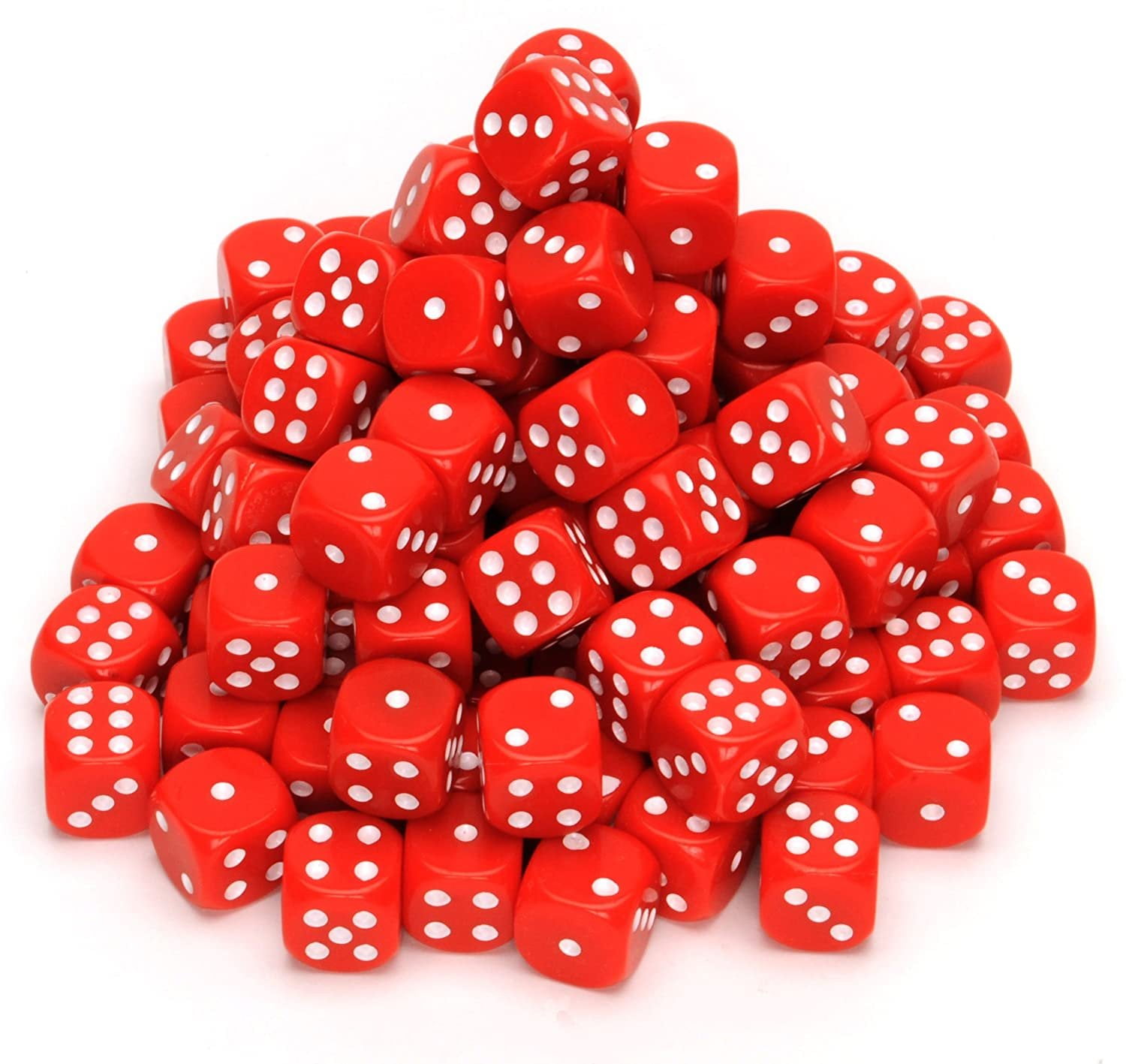 WE Games Red Dice with Rounded Corners - Pack of 100