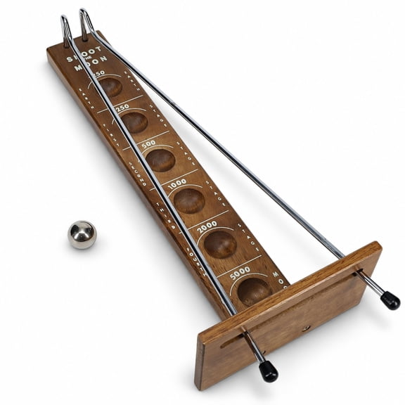 WE Games Shoot The Moon - Classic - Dark Stained Solid Wood - 17.5 inches