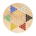 thumbnail image 1 of WE Games Solid Wood Chinese Checkers Board Game Set with Glass Marbles, 11.5 inches, 1 of 8