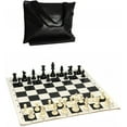 thumbnail image 1 of WE Games Tournament Black Vinyl Chess Set - Staunton Pieces - 20 in., 1 of 8
