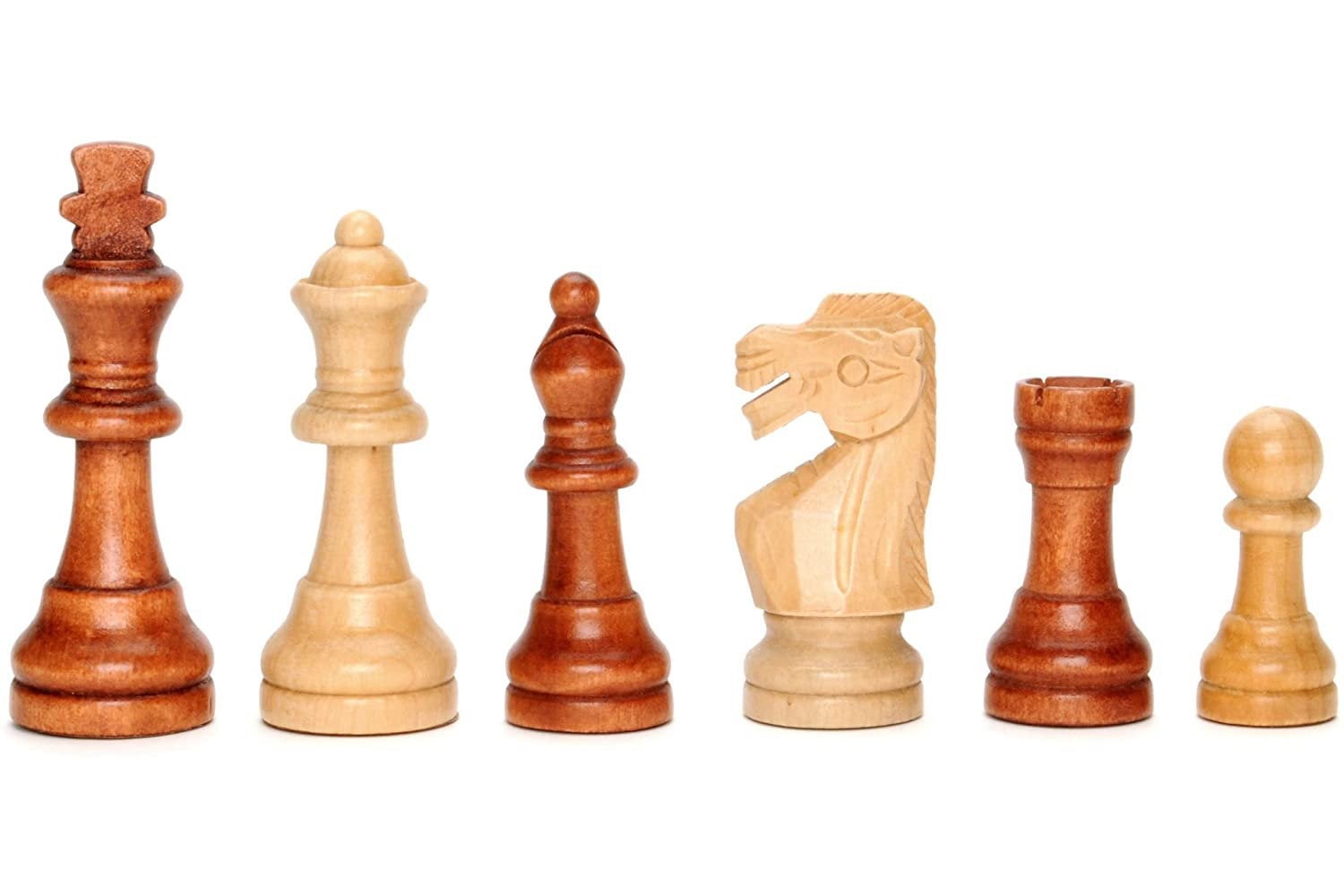 Traditional Staunton Wooden Chess Pieces Set, 3.75 inch King