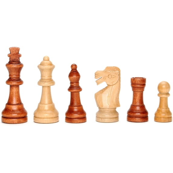WE Games Traditional Staunton Wooden Chess Pieces Weighted & Hand Polished 3.75 inch King