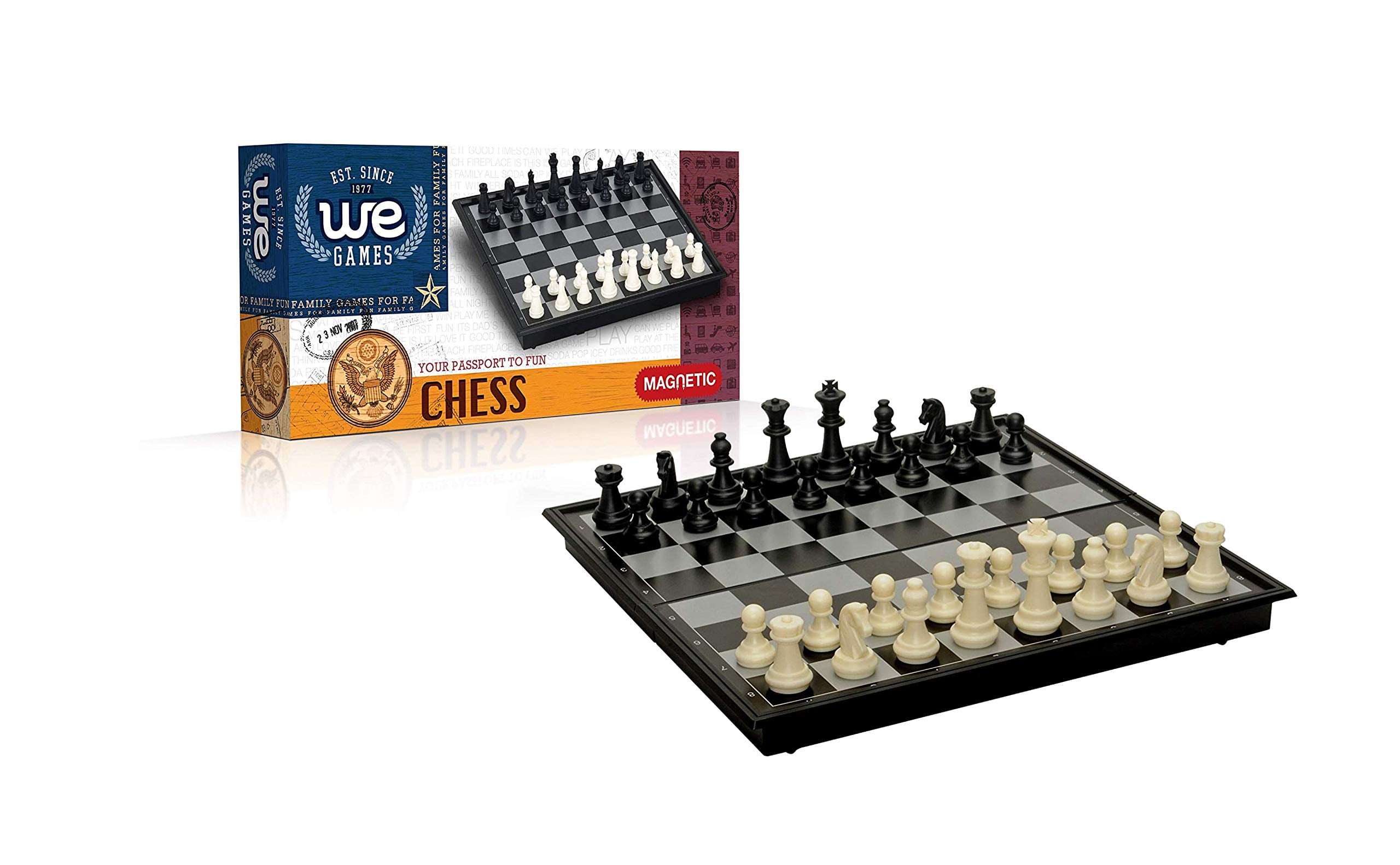 WE Games Magnetic Folding Chess Set - 10 inches - Travel Size - Wood  Expressions, Inc. 