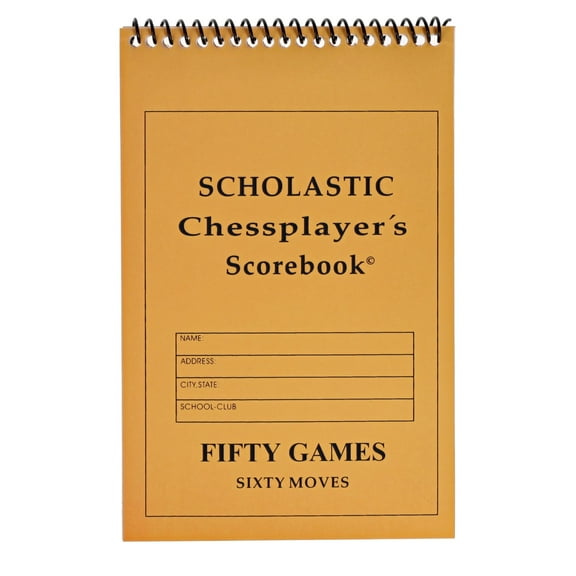 WE Games Ultimate Chessplayer's Scorebook - 50 Games - Spiral Bound