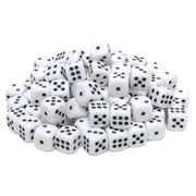 WE Games White Opaque Dice with Rounded Corners - 100 Pack