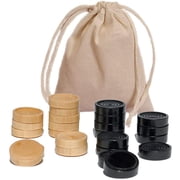 WE Games Wooden Checkers with Stackable Ridges - 1.5 inches