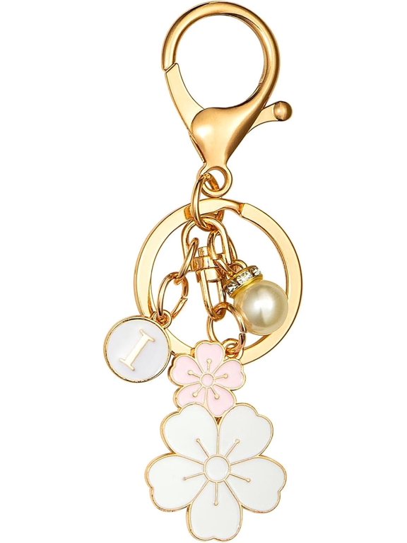 Gold Keychain Initial, Letter Keys, Charm Gifts,for Women with Key Ring, Purse Charms for Handbags