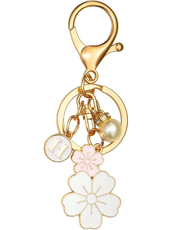 Gold Keychain Initial, Letter Keys, Charm Gifts,for Women with Key Ring, Purse Charms for Handbags