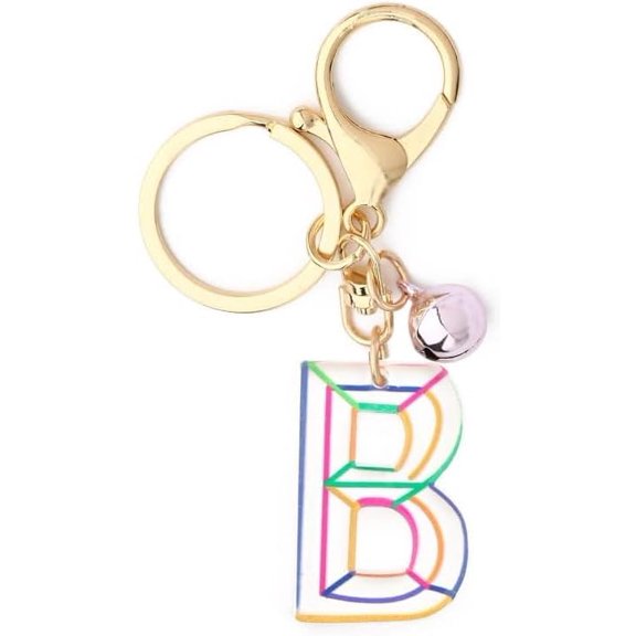 WE Initial Letter Key Chain, Letter A-Z Keychain Initials Keyring Cute Metal Alphabet Keyrings for Handbags,Keychain