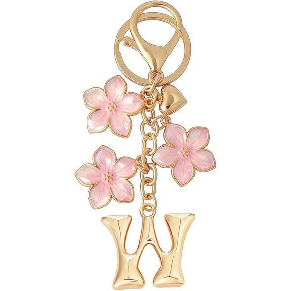 WE Keychain Initial, Letter Keys, Charm Gifts,for Women with Key Ring, Purse Charms for Handbags