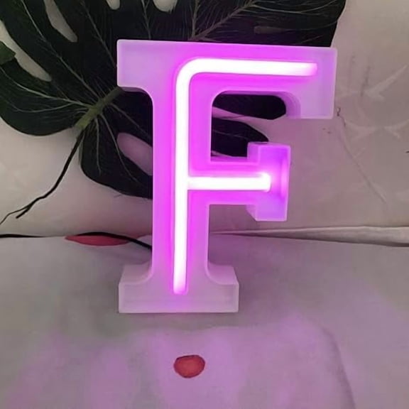 WE LED Alphabet Letter Lights Battery and USB Operated Alphabet Letter Light Neon Sign Decorative Light up Words Letters Lights,Pink