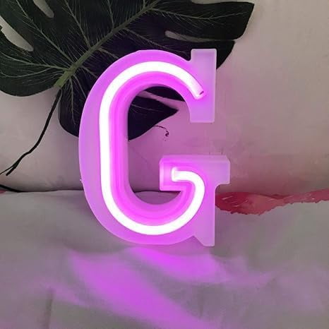 WE LED Alphabet Letter Lights Battery and USB Operated Alphabet Letter Light Neon Sign Decorative Light up Words Letters Lights,Pink
