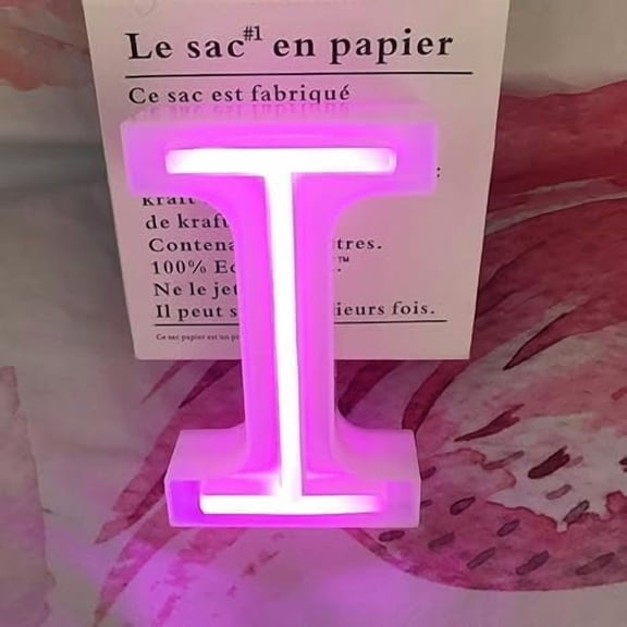 WE LED Alphabet Letter Lights Battery and USB Operated Alphabet Letter Light Neon Sign Decorative Light up Words Letters Lights,Pink