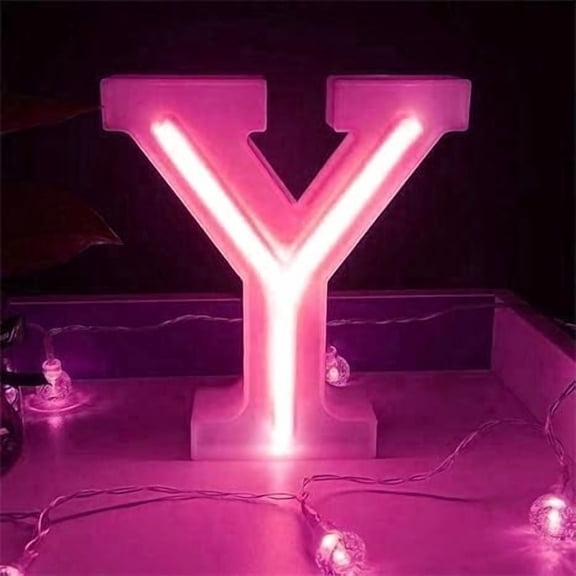 WE LED Alphabet Letter Lights Battery and USB Operated Alphabet Letter Light Neon Sign Decorative Light up Words Letters Lights,Pink