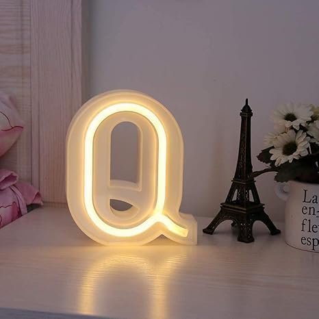 WE LED Alphabet Letter Lights Battery and USB Operated Alphabet Letter Light Neon Sign Decorative Light up Words Letters Lights,Warm White