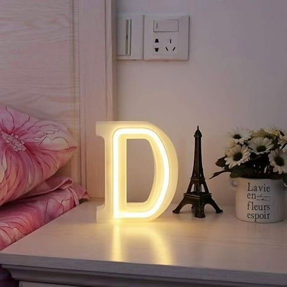 WE LED Alphabet Letter Lights Battery and USB Operated Alphabet Letter Light Neon Sign Decorative Light up Words Letters Lights,Warm White