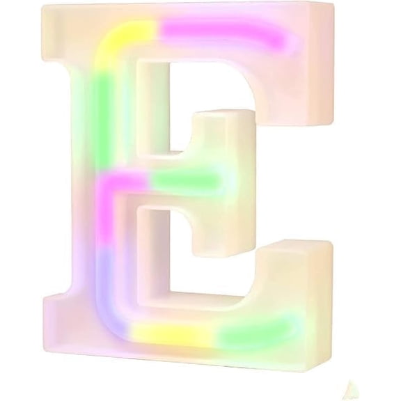 WE LED Alphabet Letter Lights Battery and USB Operated Alphabet Letter Light Neon Sign Decorative Light up Words Letters Lights ,color (C)