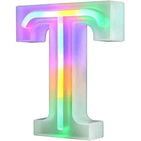 WE LED Alphabet Letter Lights Battery and USB Operated Alphabet Letter Light Neon Sign Decorative Light up Words Letters Lights ,color (C)