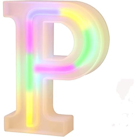 WE LED Alphabet Letter Lights Battery and USB Operated Alphabet Letter Light Neon Sign Decorative Light up Words Letters Lights ,color (C)