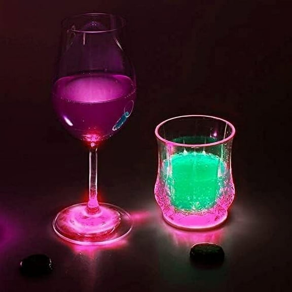 WE LED Coaster, Light Up Coasters,LED Bottle Lights, Bottle Glorifier,LED Sticker Coaster Discs Light Up Coaster (5 Pack, Blue)
