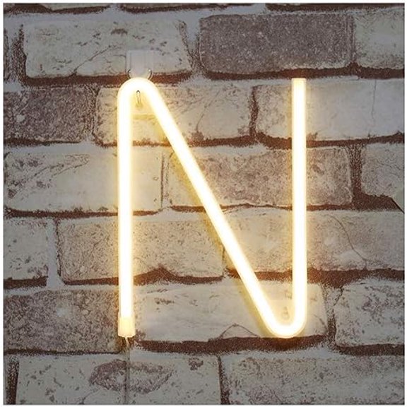 WE LED Neon Letter Lights Letter Signs 26 Alphabet Warm WhiteIndoor Night Lights Letters Sign Battery/USB Powered Night Neon Lamps Art Decorative