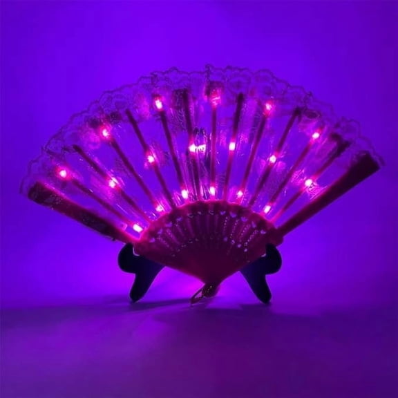 WE LED Party Folding Fan, Folding Fan LED Party Hand Fan , Party Hand Fan Battery for Party