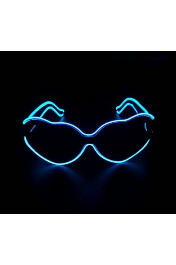 Light Up Glasses Neon El Wire LED Light Up Eyeglasses Sunglasses Eyewear Battery,Glasses for Rave Party