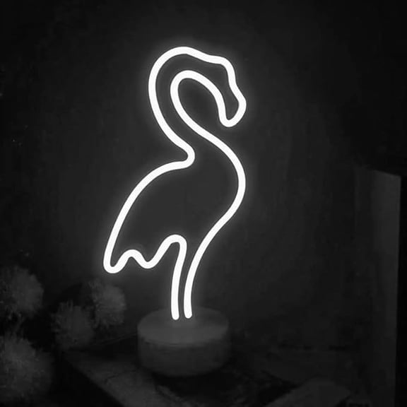 WE Neon Sign, Flamingo Neon Sign LED Neon Light Night Lamp USB Battery Powered Led