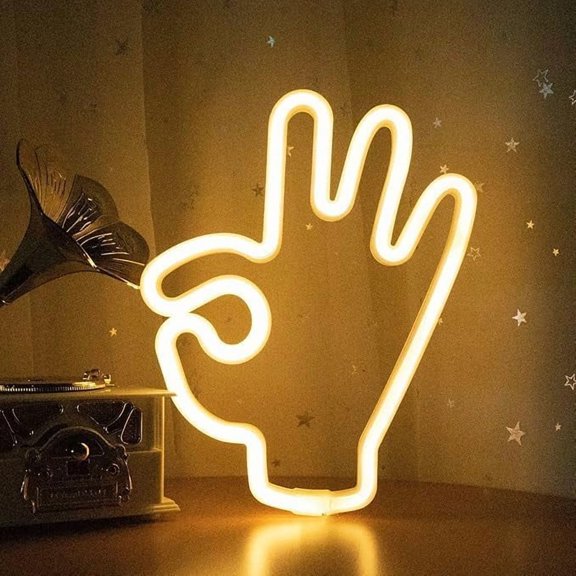 WE Neon Sign LED Neon Light Night Lamp USB Battery Powered Led Neon Light Sign Bedroom Wall Decor