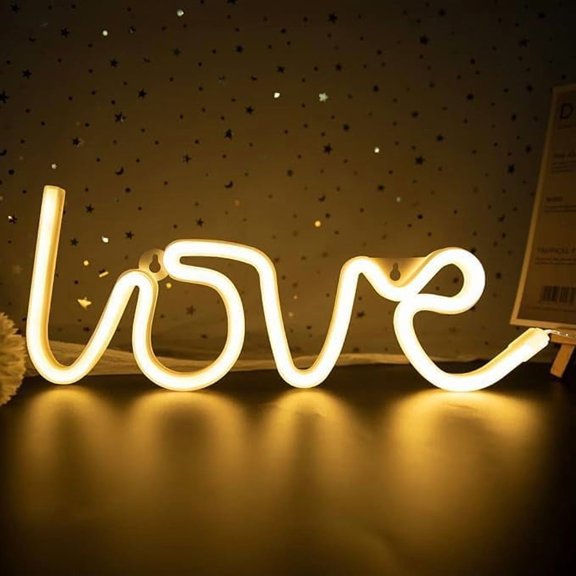WE Neon Sign LED Neon Light Night Lamp USB Battery Powered Led Neon Light Sign Bedroom Wall Decor