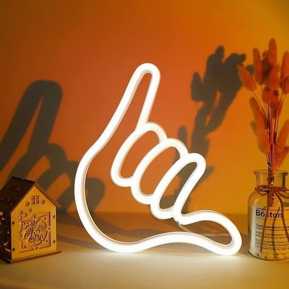 WE Neon Sign LED Neon Light Night Lamp USB Battery Powered Led Neon Light Sign Bedroom Wall Decor