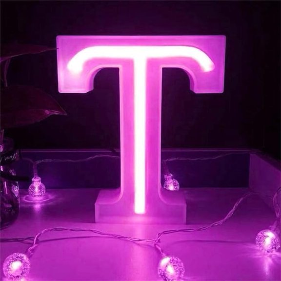 WE Neon Sign, Neon Alphabet Light Light Up LED Letters Lights Light Up Marquee Letters Lights Battery USB Pink