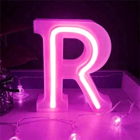 WE Neon Sign, Neon Alphabet Light Light Up LED Letters Lights Light Up Marquee Letters Lights Battery USB Pink