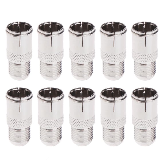 WE-POLUJ 10 Pcs Quick Fit F Connector Male Plug To Female Adapter - Push On RF Coaxial