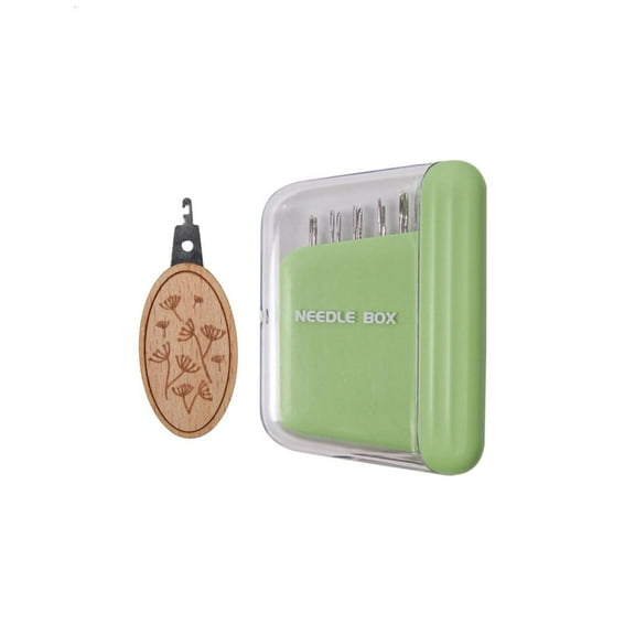 WE-POLUJ 10Pcs Sewing Needle with Magnetic Case and Threader Stainless Steel Large Eye Needle Embroidery Needle for Hand Sewing