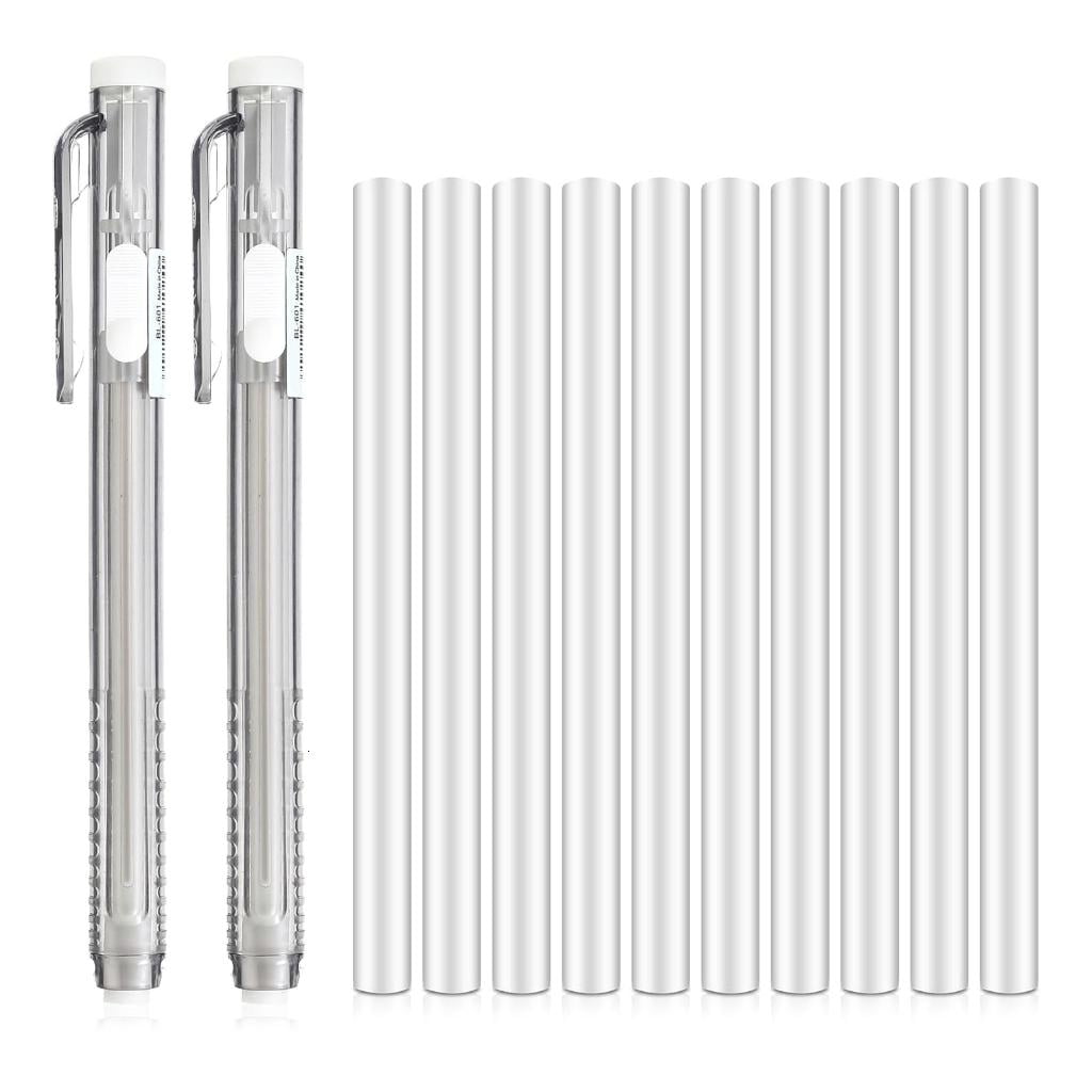 WE-POLUJ 12 Pieces Retractable Mechanical Erasers Clicks Stick Erasers Pencil Erasers