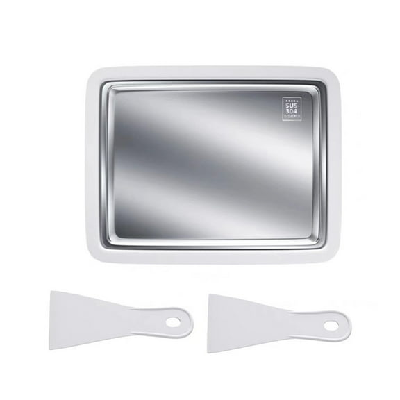 2023 Ice Cream Maker Roller Plate with 2pcs Spatulas 304 Stainless Steel Kitchenware Home Handmade Yogurts Machine Tool