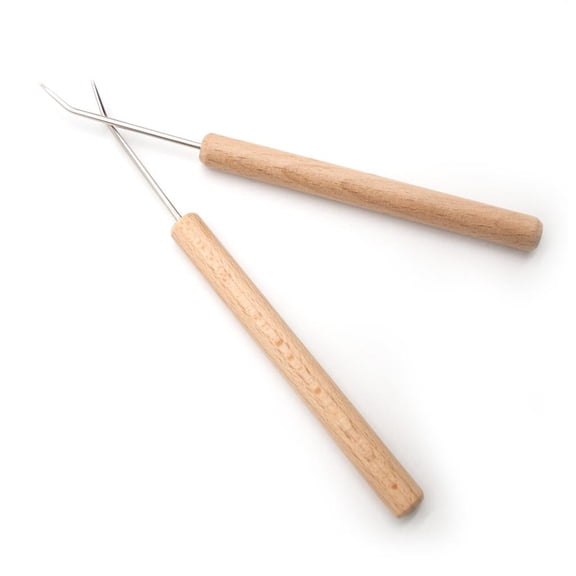 WE-POLUJ 2Pcs/Set Wooden Knitting Loom Hook Weaving Crafts Making Hat Blankets Scarves Tool Accessories