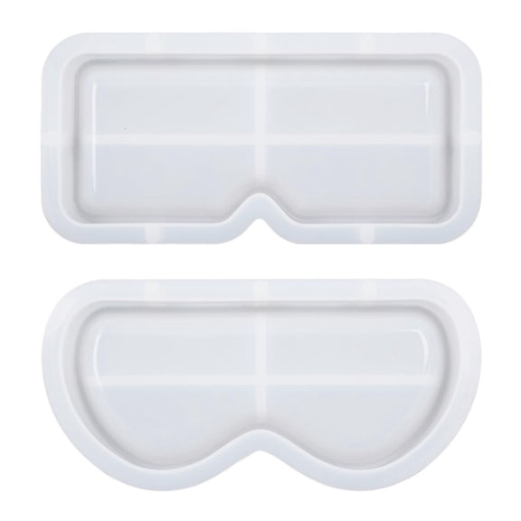 WE-POLUJ 2Pcs Sunglasses Display Tray Silicone Mold Sunglasses Storage Box Cases Holder Epoxy Resin Mold for Jewelry Making