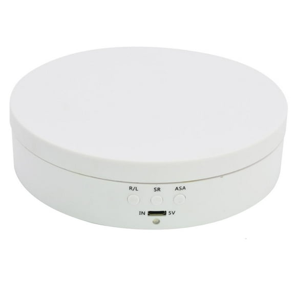 WE-POLUJ 3 Speeds Electric Rotating Display Stand Mirror Turntable Jewelry Holder Battery USB Power
