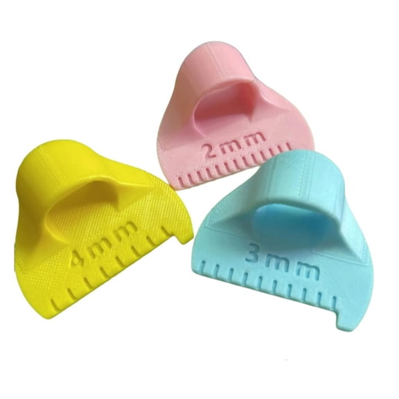 WE-POLUJ 3Pieces Finger Quilting Ruler Patchwork Stitching Measuring Tool Professional Tailors Sewing Quilting Tool for Tailoring