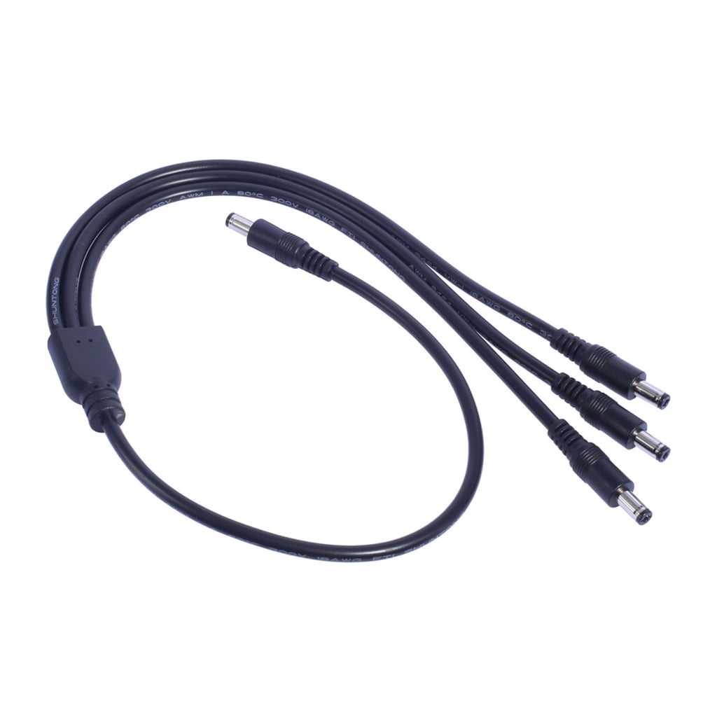 WE-POLUJ 5.5x2.1mm 1 to 3 Male Connection Line DC5521 Adapters Cord Solar Panel Outdoor Power Wire 1 in 3 Out Charging Line