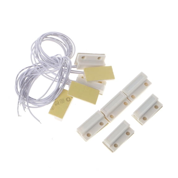 WE-POLUJ 5 Sets MC-38 Wired Door Window Sensor Magnetic Switch Home Alarm System Detector