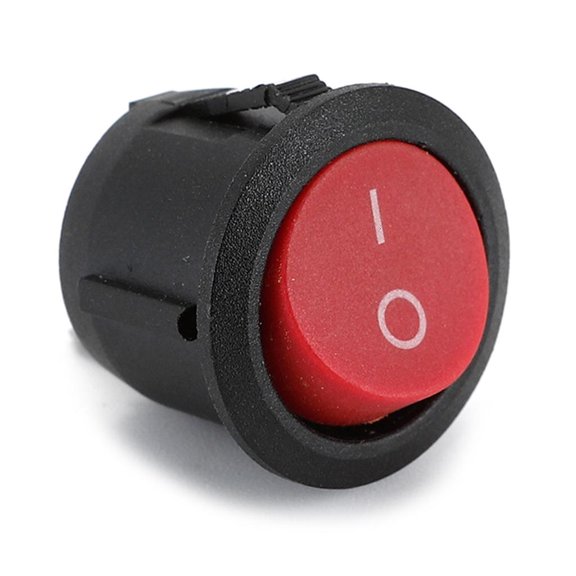 WE-POLUJ 5Pcs Marine Boats Rocker Switches 2 Pin 250V 6A 125V 10A Round Rocker Switches