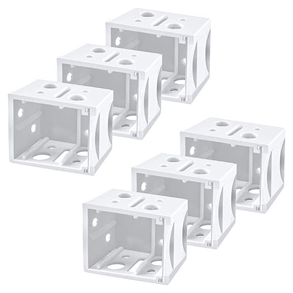 WE-POLUJ 6 Pieces White Plastic Blind Mounting Bracket Window Blinds Headrail Bracket