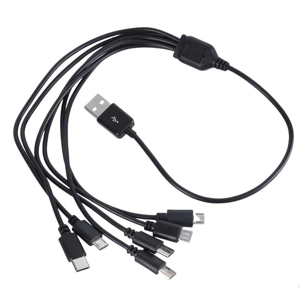 WE-POLUJ 6 Way Charging Cord for Multiple Electronics with USB 5Pin and ...