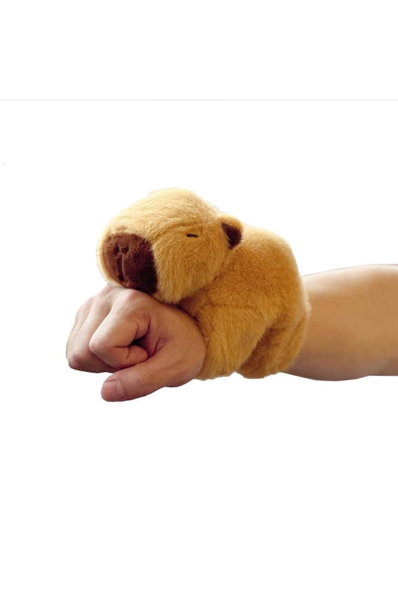 Animal Hugger Snap Wrist Band for Kids Cute Capybara Slap Bracelet Plush Toy