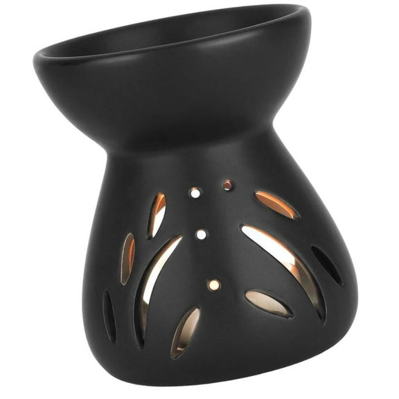 WE-POLUJ Black Ceramics Wax Oil Burners Tealight Candle Holder Aromatherapies Diffuser